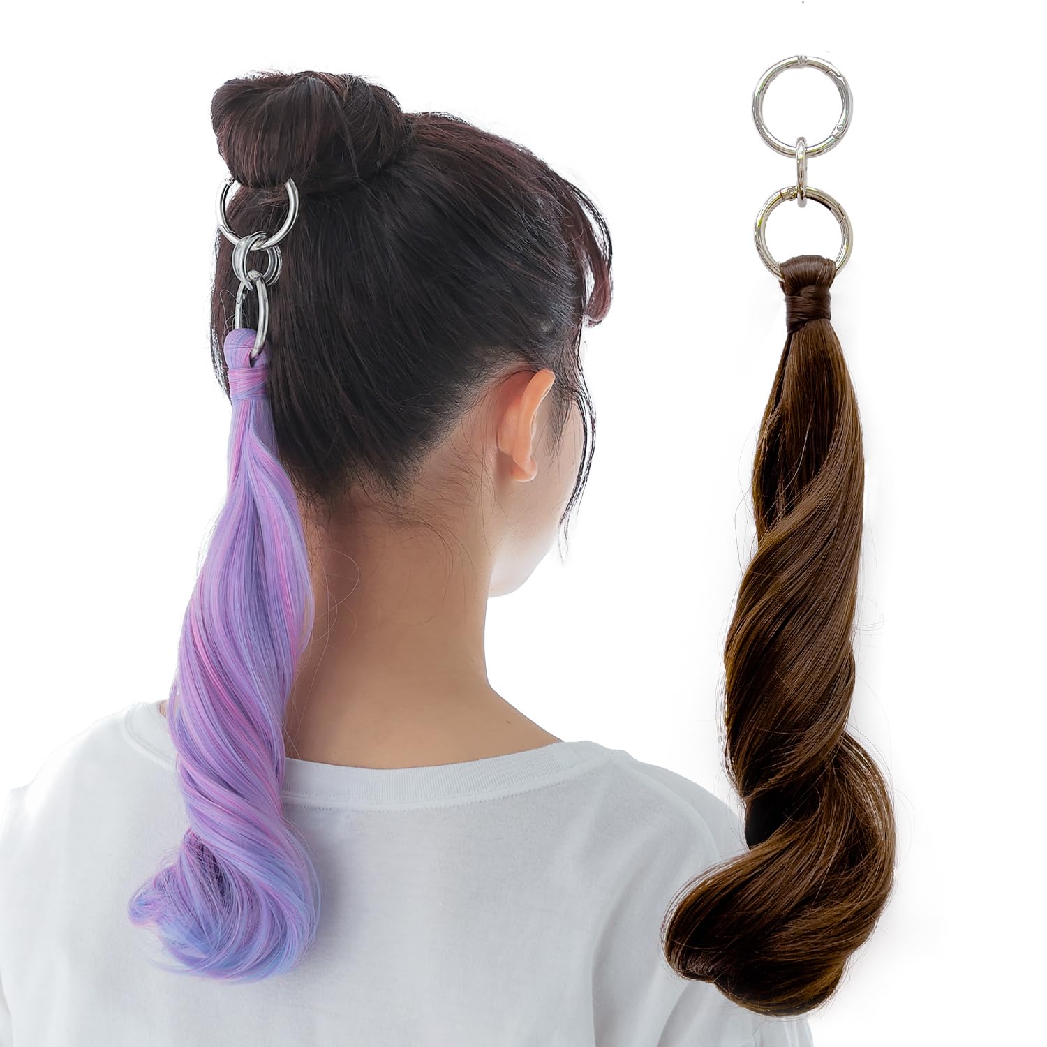 на Nippon TV Парик с кольцом для хвоста 2 типа, парик с завитками типа «Единорог» [Представлен ZIP!] [АКВАДОЛЛ] Б. УНК. wgt813-B-UNC